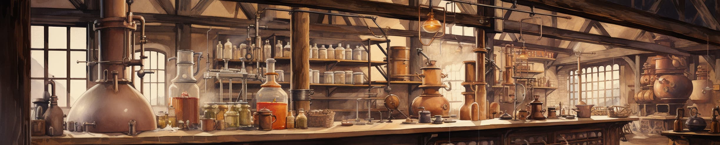 interior of distillery