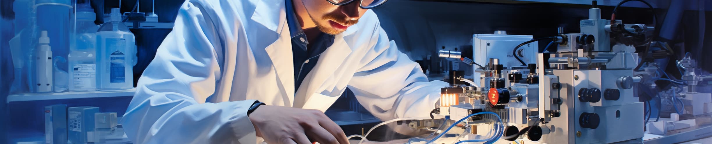 person working in lab