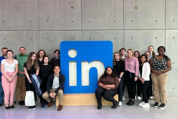 Group of students at LinkedIn