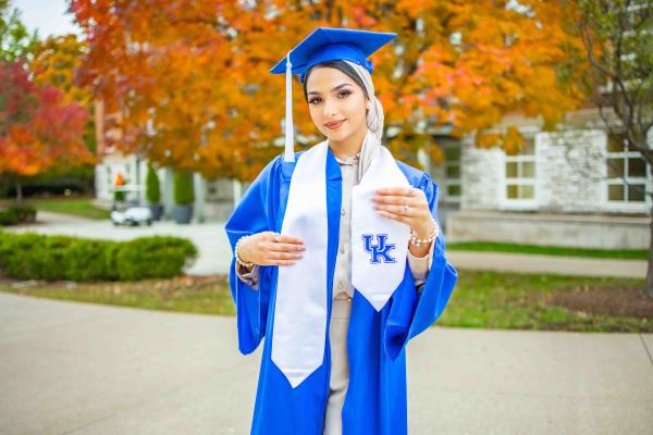 Husna Ahmadi smiles to camera