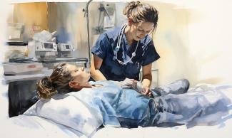 nurse and patient