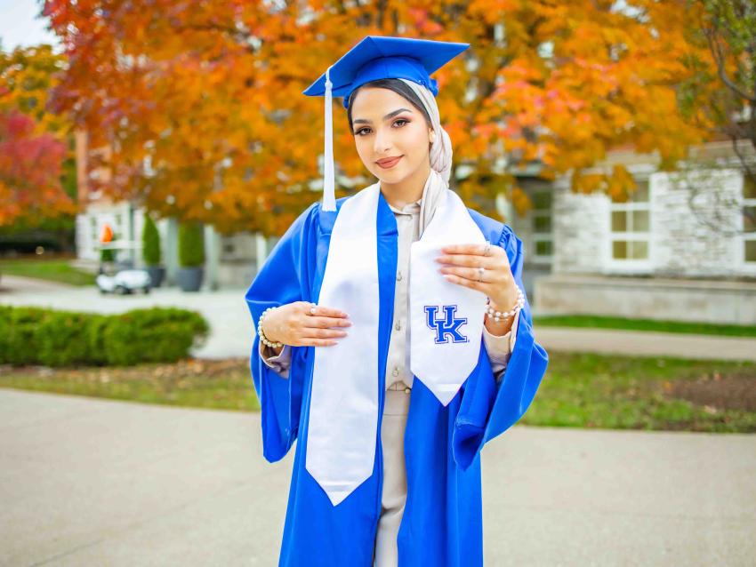 Husna Ahmadi smiles to camera